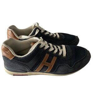 Tommy Hilfiger Men's Gani Suede Lifestyle Sneakers -‎ Navy/Tan - Size 9.5